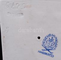 Herendi csizmás kandúr, kézzel festett, jelzett, hibátlan, m:15 cm / Herend porcelain figure, flawle...