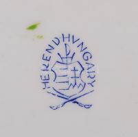 Herendi Viktória mintás áttört tál, kézzel festett, jelzett, hibátlan, 15,5×15 cm/ Handpainted Heren...