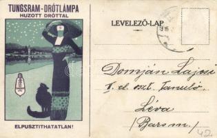 Tungsram drótlámpa, művészi reklám / Tungsram wire lamp, artistic advertisement