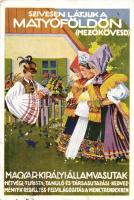 MÁV reklám, Matyóföld, folklór, s: Haranghy / Hungarian State Railway Company advertisement, matyó folklore, s: Haranghy