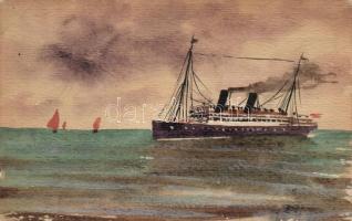 Handmade ship postcard (b)