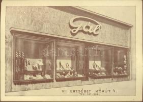 Budapest VIII. Gál ruházati üzlet, Erzsébet körút 4.; Ipolyság So. Stpl