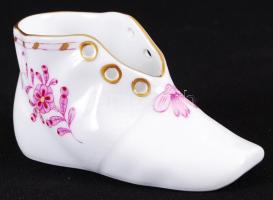 Herendi Apponyi mintás cipő, kézzel festett, jelzett, hibátlan, h:10 cm, m:5 cm
/Handpainted Herend ...