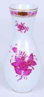 Herendi Apponyi mintás kis váza, kézzel festett, jelzett, hibátlan, m:15 cm /Handpainted Herend porcelain vase