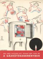 Gas refrigerator advertisement, Globus Budapest, s: Győry