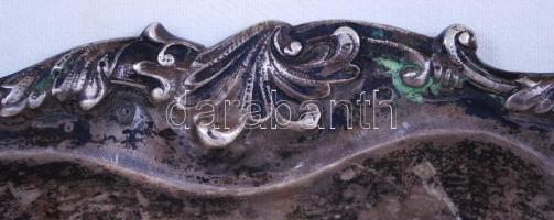 1937-1965 Növényi motívumokkal díszített ezüst (Ag) tálca 800-as tisztaságú magyarországi "dian...