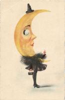 Moon lady is inviting the moon man, Emb. (fa)