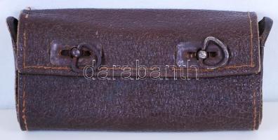 Régi kerékpár szerszámkészlet bőr tokban / 
Vintage tool set for bicycles in leather case