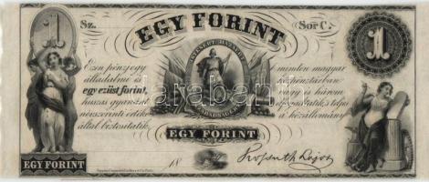 1852 Emigrációs "Kossuth bankó" 1Ft keltezés nélkül "C" T:I