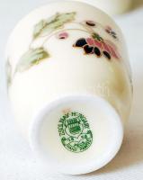 Zsolnay virágos mintás kupicás készlet, kézzel festett, jelzett, hibátlan, m:5 cm, d:4 cm/ Zsolnay p...