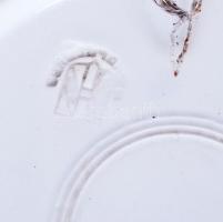 Régi, jelzett, fajansz falitányér / 
Old faience plate, d: 23,5cm