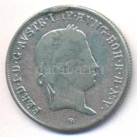 Ausztria/magyar verdejel 1837B 20kr Ag "V. Ferdinánd" T:2-,3 Fny.