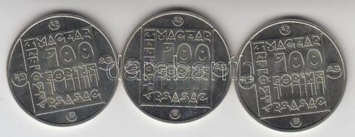 1985. 100Ft 3klf db "Természetvédelem - Vadmacska, Mocsári teknős, Vidra" sor T:BU