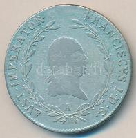 Ausztria 1824A 20Kr Ag T:3 Austria 1824A 20 Kreuzer Ag C:F