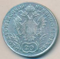 Ausztria 1809A 20Kr Ag I.Ferenc T:2-
Austria 1809A 20 Kreuzer Ag "Franz I" C:VF