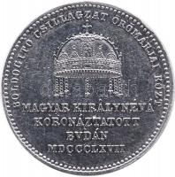 Habsburg Birodalom / Bécs 1867. Koronázási zseton Erzsébet királyné budai koronázására Ag (5.49g/24m...