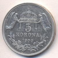 1909. 5K Ag "Ferenc József" T:2-