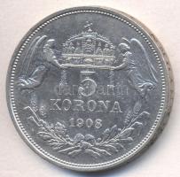 1908. 5K Ag "Ferenc József" T:2-