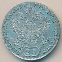 Ausztria / magyar verdejel 1830C 20Kr Ag "I. Ferenc" T:2,2-
