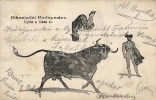 Budapest Bikaviadal; Ugrás a bikán át (fa)