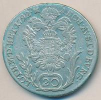 Ausztria / magyar verdejel 1792B 20Kr Ag "I. Ferenc" T:3,3-