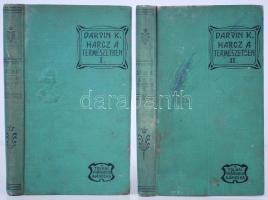 Darwin Károly: Harc a természetben I.-II. A fajok eredete az ember származása. Bp., Magyar ker. közlöny vállalat cca 1900. Szecessziós egészvászon kötésben