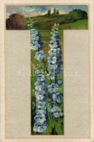 Flower Emb. litho, So. Stpl