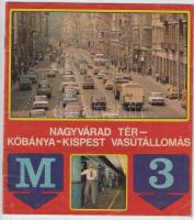 2 db M-3-as metróval kapcsolatos képes nyomtatvány