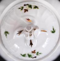 Hollóházi Erika mokkás készlet, jelzett, matricás, hibátlan / Hollohaza porcelain coffee set