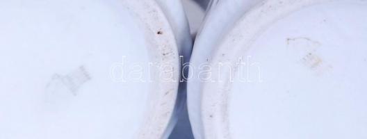 2db, virágokkal díszített, jelzett Zsolnay bögre / 
Mugs