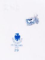 Apró virágokkal díszített rózsás jelzett Hollóházi porcelán bonbonier hibátlan állapotban m:14 cm, d...