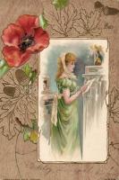 Lady, ponceau, Emb. litho (EB)