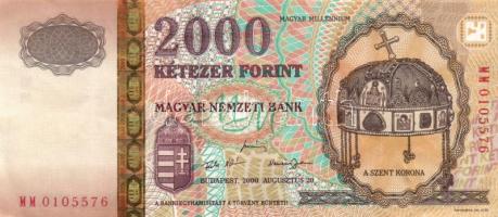 2000. 2000Ft "Millenium" T:III