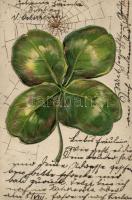 Clover with cobweb, litho Emb. (EK)