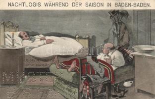 Baden-Baden night's lodging during the season, humour, Muster (fa)