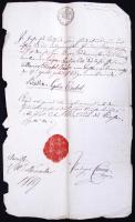 1819 Okmány 8gr szignettával / Document with 8gr signetta