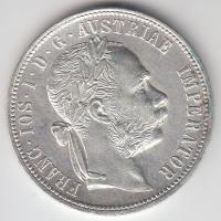 Ausztria 1880. 1Fl Ag "Ferenc József" T:2 Austria 1880. 1 Florin Ag "Franz Joseph" C:XF