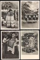 21 db régi, használatlan magyar folklór lap / 21 unused, Hungaran folklore postcards