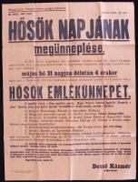 1942 Nagykőrös hősök napja plakát 47x32 cm
