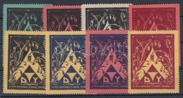 1927 Gáborjáni Szabó Kálmán (1897-1955): Ady levélzáró sor (8 klf színben)