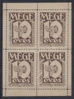 1940 10 éves a Magyar Ex Libris-Gyűjtők Egyesülete (MEGE), levélzáró kisív