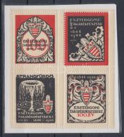 1944 100 éves az Esztergomi Takarékpénztár, levélzáró kisív (fehér papír)