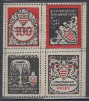 1944 100 éves az Esztergomi Takarékpénztár, levélzáró kisív (szürkés papír)