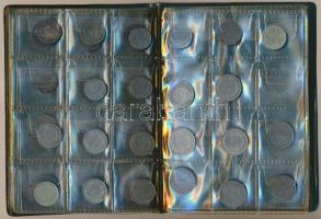 Vegyes fillér gyűjtemény (46db) berakóban, pár jobb darabbal T:vegyes