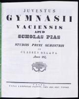 1838 A váci gimnázium éves jelentése 8p.