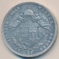 1869GYF 1Ft Ag "Angyalos címer" T:1-,2