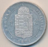 1872KB 1Ft Ag "Középcímer" T:2,2-