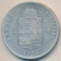 1879KB 1Ft Ag "Középcímer" T:2-,3