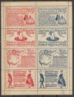 1914-1915 Babakiállítás kisív fehér papíron