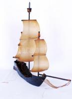 Háromárbocos "Jadron" hajó modell, fém, szaru, h:50 cm, m:36 cm